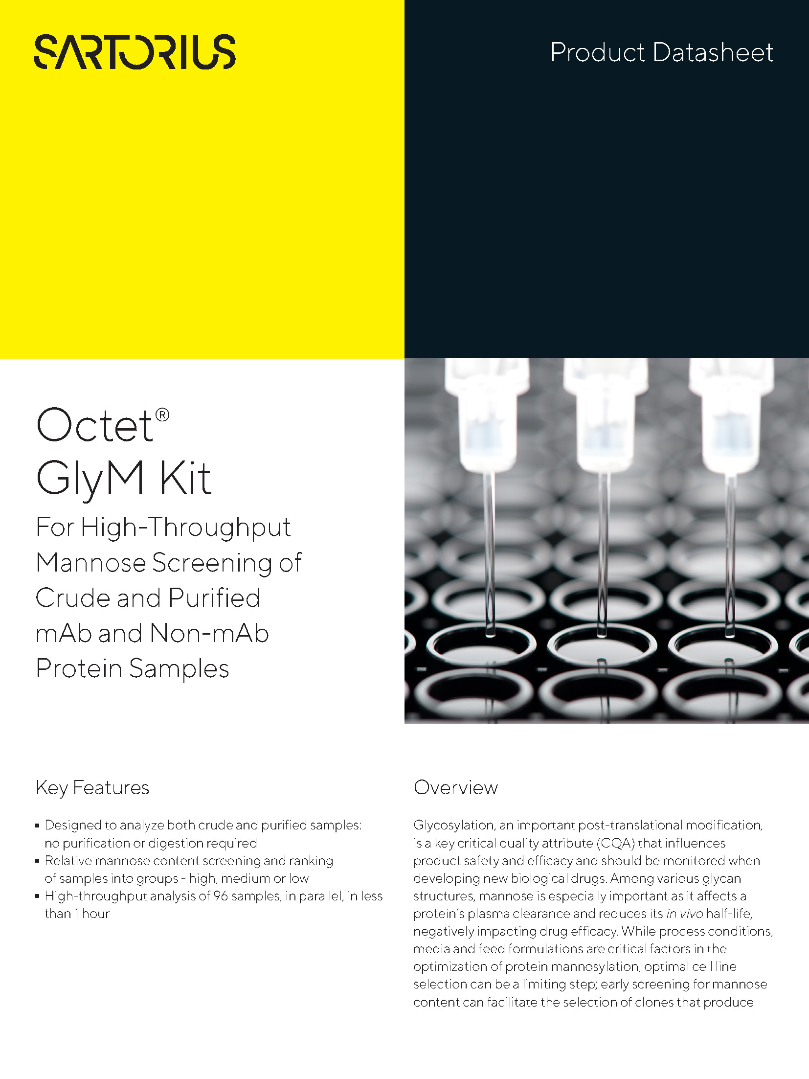 Octet®  GlyM - Kit For High-Throughput Mannose Screening of Crude and Purified mAb and Non-mAb Protein Samples - Sartorius Croatia
