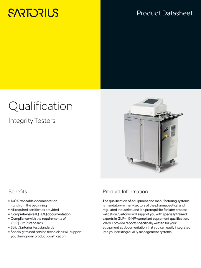 Qualification: Integrity Testers - Sartorius Croatia