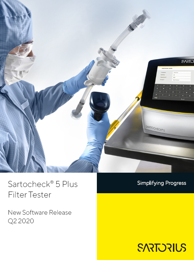 Sartocheck® 5 Plus Filter Tester: New Software Release Q2 2020 - Sartorius Croatia