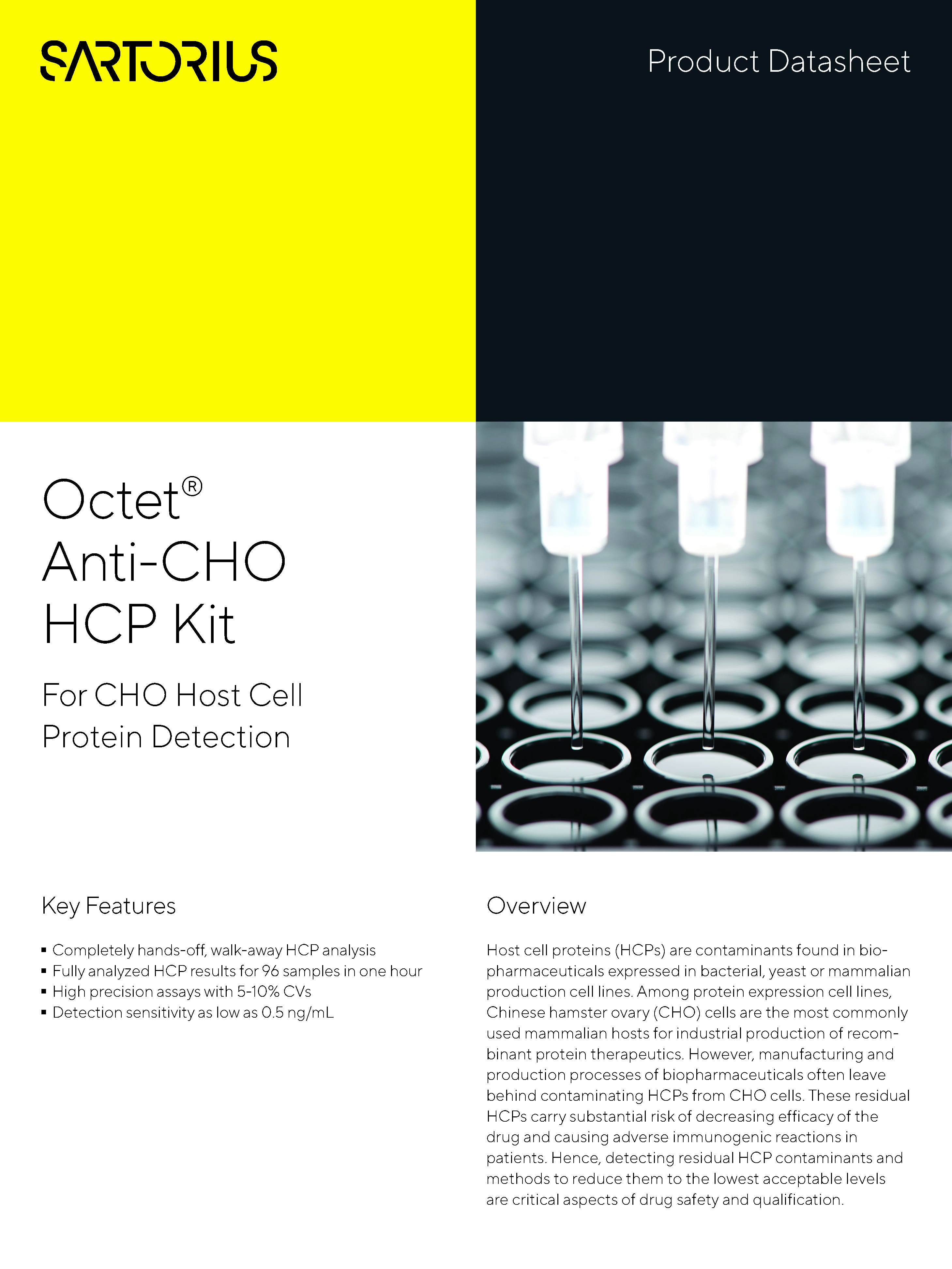 Octet® Anti-CHO HCP Kit - For CHO Host Cell Protein Detection - Sartorius Croatia