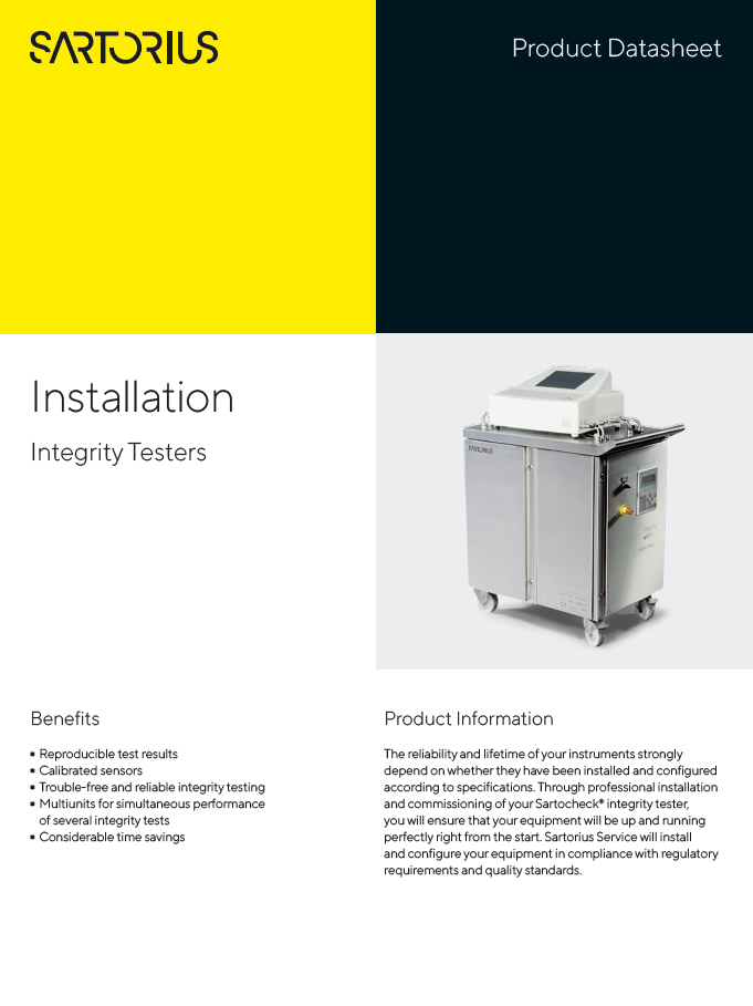 Installation: Integrity Testers - Sartorius Croatia