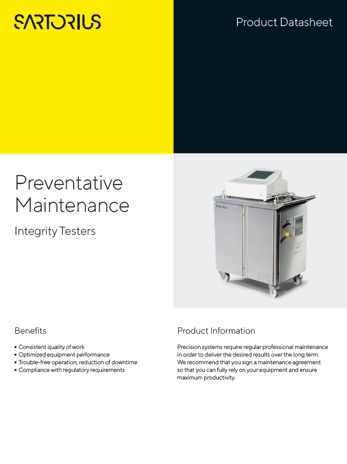 Preventative Maintenance: Integrity Testers - Sartorius Croatia